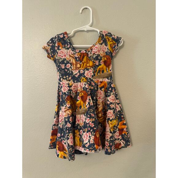 Wild Rich Kids Other - Wild Rich Kids Disney Lion king blue and pink flower dress girls 3/4